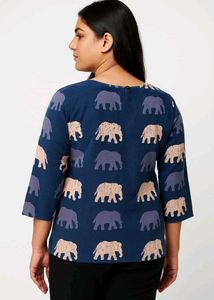 Elephant Print Top