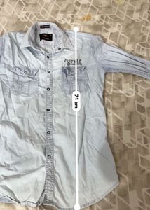 Denim Style Button-Down Shirt