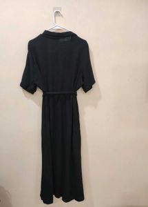 Black Shirt Dress with Belt