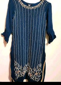 Sea🌊Blue Sharara Suit &amp; Dupatta For 34 Bust