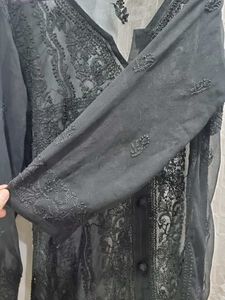 Black Embroidered lakhnavi Kurti