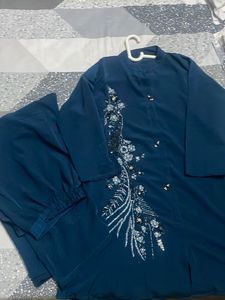 Embroidered Peacock Co Ord Set