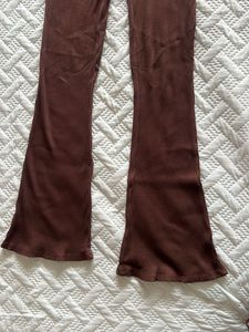 H&amp;M Brown Flare Leggings Trousers Lower