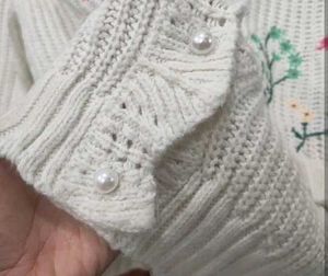 Floral Embroidered Knit Cardigan