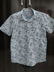 Tropical Print Short Sleeve Shirt