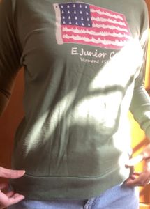 Olive Green American Flag Sweatshirt