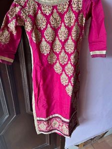 Rani colour suit with lining inside and duppata