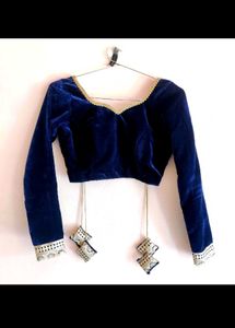Velvet Fully Stitched Lehenga Choli With Dupatta