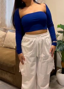 Blue Crop Top