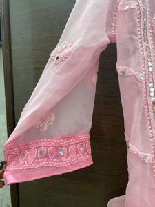 Pink Embellished Salwar Kameez Suit(handwork)
