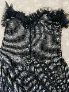 Full Black Sequin Dress