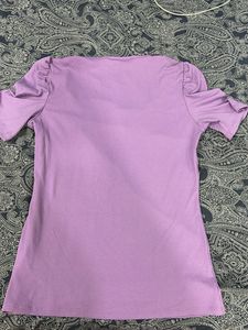 Wardrobe Purple Ribbed Top