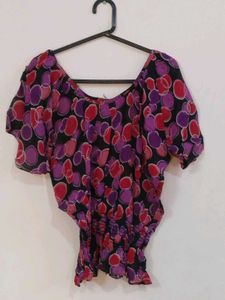 Sheer Floral Blouse