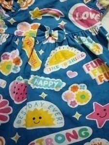 Cute Girl's Graphic Print Dress