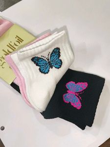 Butterfly Ankle Socks - Pack of 3 M 18 cm
