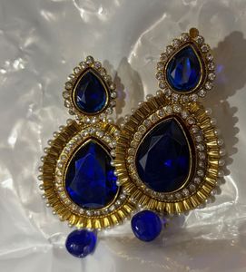 Elegant Blue Stone Earrings
