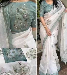 Floral Hand Painted Saree
