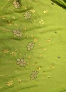 Green Floral saare✿{Only Saare,No Blouse Piece}