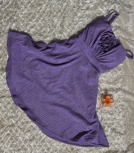 Purple Flower Accent Cami