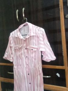 Striped Shirt Dress