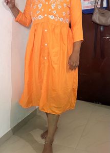 kurti orange beautiful new hi hai