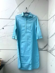 Blue Checked Kurti