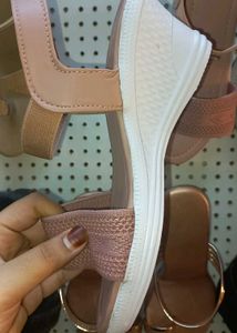 Blush Pink Wedge Sandals