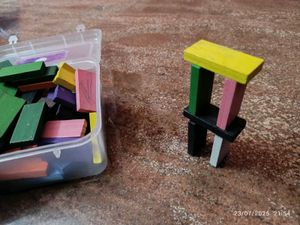 Colorful Wooden Dominoes(more Than 50 Pieces)
