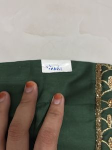 Emerald Green Embroidered Dupatta