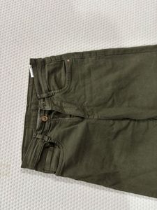 Olive Green Wide Leg Pants