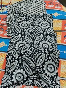 Black &amp; White Printed Suit