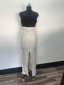 Studded Slit Dress