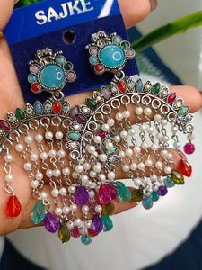 Multicolor Oxidised Earrings