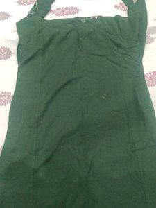 Embroidered Green Kurta
