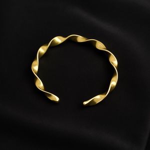 Anti Tarnished Twisted Gold Bracelet