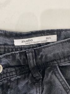 (reserved) Zudio Cargo Pants (Black Bleached)