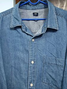 UniqlO Blue Denim Shirt