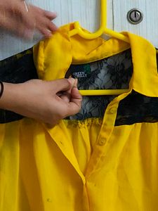 Yellow Net Top💛