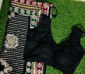 Beautiful 😍 Black Party Wear Saree With Blouse
