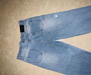 Distressed Wide Leg Jeans(patch work jeans)