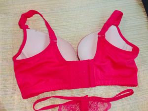 Red Bra &amp; Thong Set