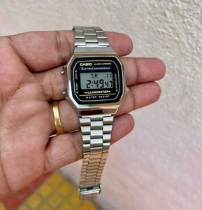Casio Vintage A168WA-1WDF Stainless Steel Band