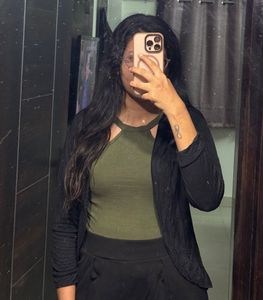Classy Plain Black Shrug