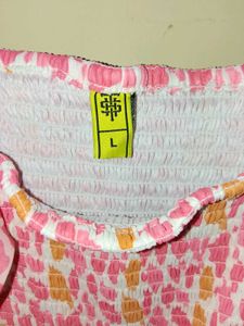 Pink Printed Maxi Dress