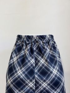 Plaid A-Line Midi Skirt