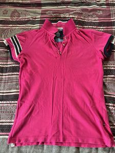 Pink Polo Top