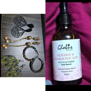 Serum + 4 Earrings Combo Pack