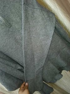 Gray Quarter-Zip Pullover