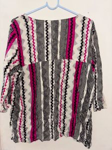Striped 3/4 Sleeve Top