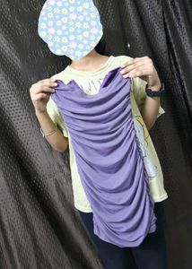 (Purple ruched mini micro dress)